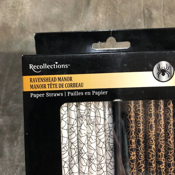 100pc Gothic Paper Straws - Picture 2 of 4